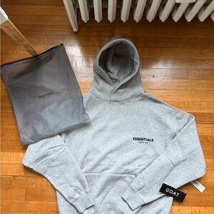 Essentials Fear of God Dark Oatmeal Hoodie